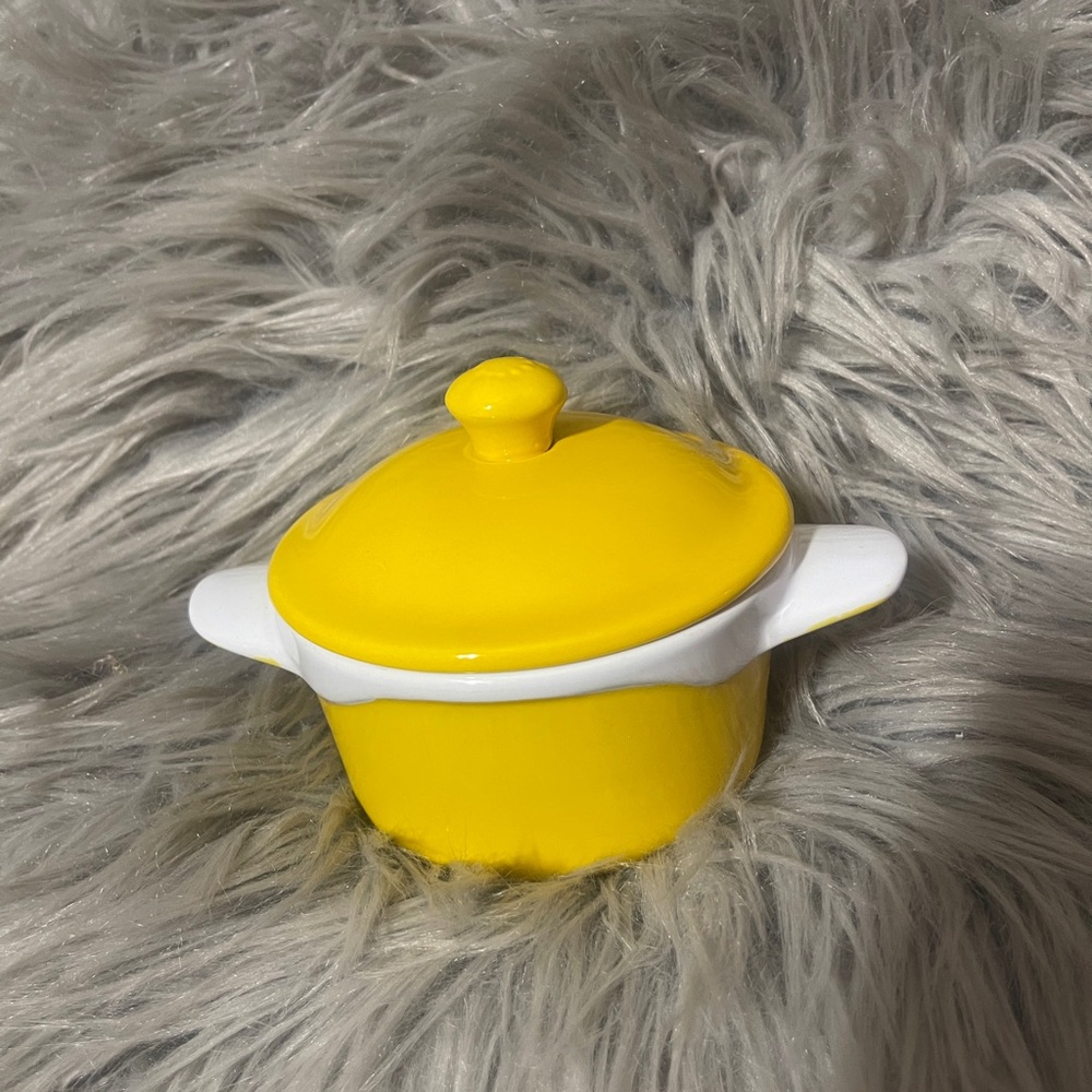 Yellow Ceramic Mini Casserole Dish